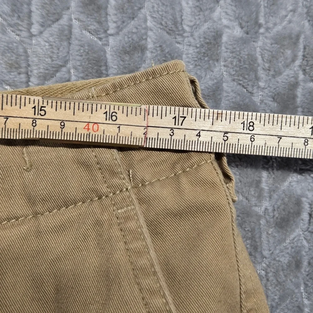 Polo Ralph Lauren Mens Relaxed Fit Cargo Shorts Khaki Tan Cotton 33x10 Blue Pony